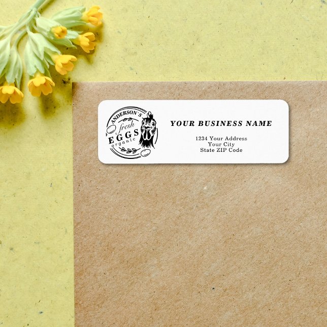 Family Name Chicken Egg Farm Decorative Address  Label (Family Name Chicken Egg Farm Decorative Address label)
