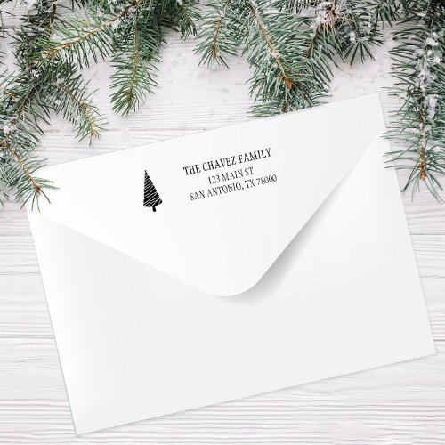 Family Name Christmas Return Address Self_inking Stamp