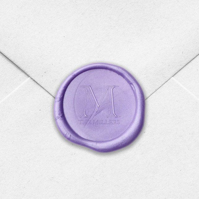 Family Name Classic Serif Monogram  Wax Seal Sticker (Creator Uploaded)