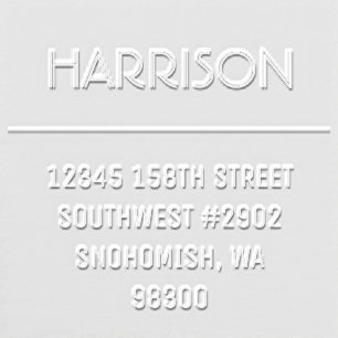 Family Name Create Your Own Return Address 4 line Embosser