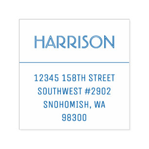 Family Name Create Your Own Return Address 4 line Self-inking Stamp