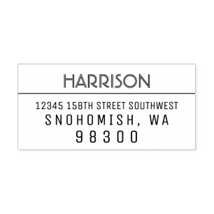 Family Name Create Your Own Return Address 4 line Self-inking Stamp
