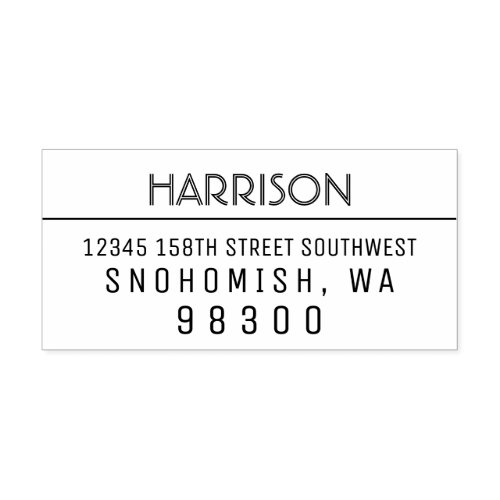Family Name Create Your Own Return Address 4 line Self_inking Stamp