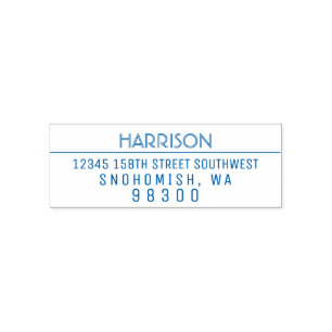 Family Name Create Your Own Return Address 4 line Self-inking Stamp