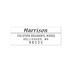 Family Name Create Your Own Return Address 4 line Self-inking Stamp