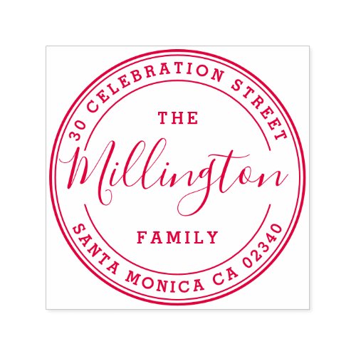 Family Name | Create Your Own Round Return Address Self-inking Stamp Family Name Create Your Own Round Return Address Self_inking Stamp