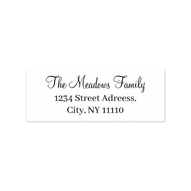 Family Name Custom 1" x 2.5" Rubber Stamp (Imprint)