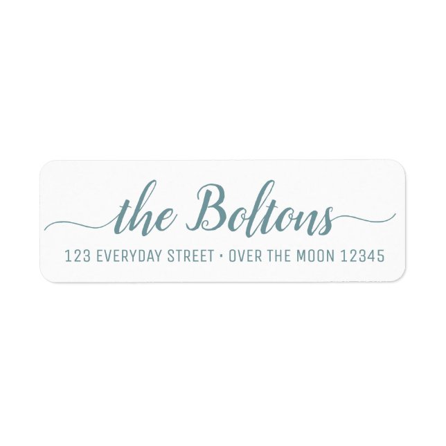 Family Name Custom Calligraphy Modern Font Elegant Label (Front)