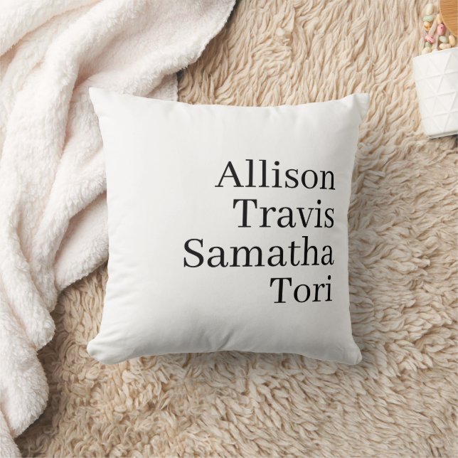 Family Name custom Grandparent Gift  Throw Pillow (Blanket)