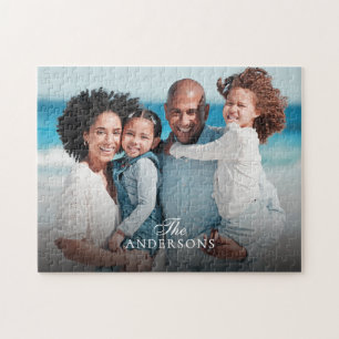 Family Name & Custom Photo Jigsaw Puzzle