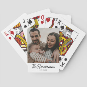 Family Name Custom Photo Playing Cards