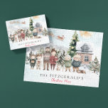 Family Name | Cute Family Portrait Jigsaw Puzzle<br><div class="desc">Transform your family memories into a fun and engaging activity with our "Family Name | Cute Watercolor Family Portrait" jigsaw puzzle. This beautifully crafted puzzle features a charming watercolor illustration of a family portrait, complete with personalized details like the family name and a festive holiday scene. Perfect for bringing loved...</div>