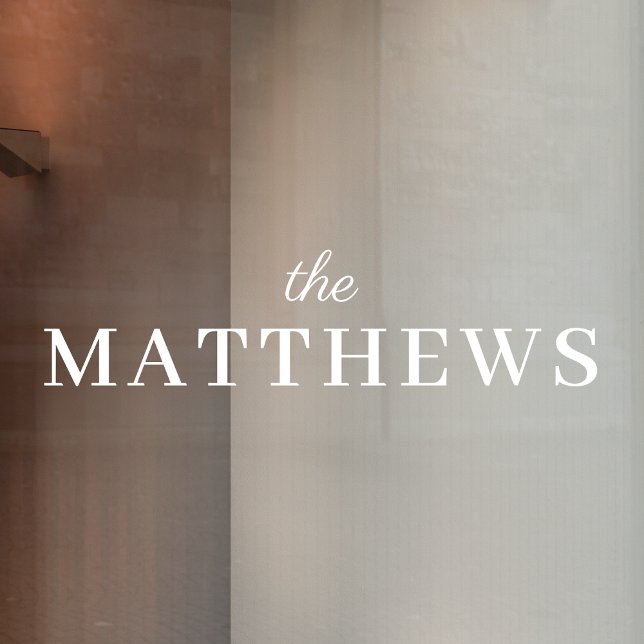 Family Name | Entrance Door White Transparent Window Cling (Creator Uploaded)