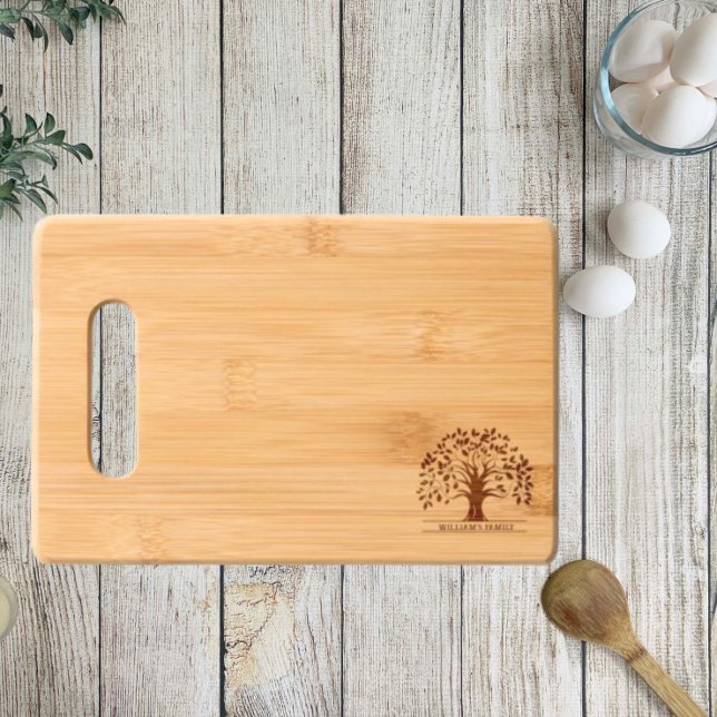Family Name Etched Bamboo Wooden Cutting Board (Creator Uploaded)