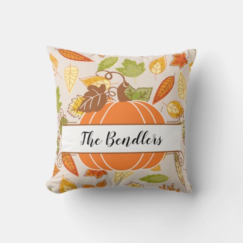 Family Name Fall Pillow