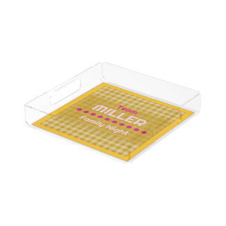 Family name family night vacation acrylic tray