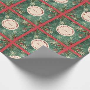 Family Name From or To Recipient Christmas Classic Wrapping Paper