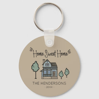 Family Name Home Sweet Home Keychain