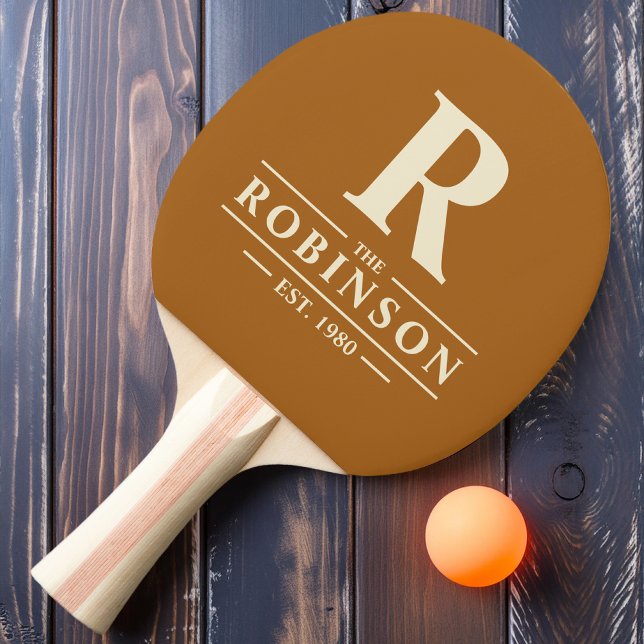Family Name & Initial Burnt Sand Ping Pong Paddle (Creator Uploaded)