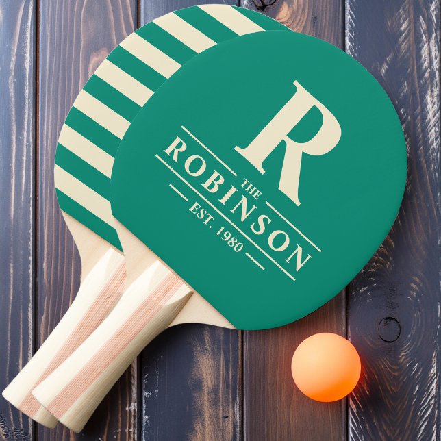 Family Name & Initial Polo Aqua Beach Breeze Ping Pong Paddle (Creator Uploaded)
