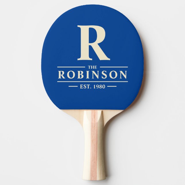 Family Name & Initial Royal Ping Pong Paddle (Front)