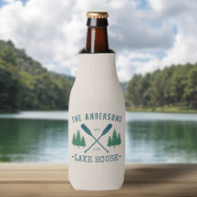 Family Name Lake House Rustic Oars Pine Trees