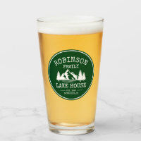 Family Name Lake House Trees Forest Green