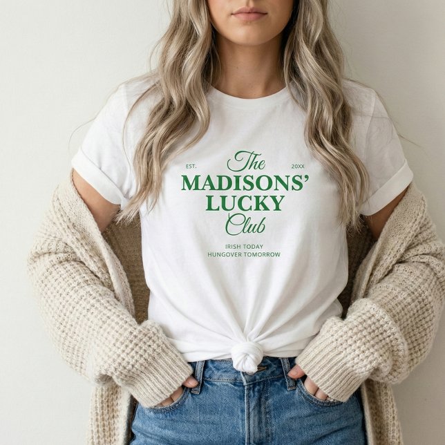 Family Name Lucky Club St. Patricks T-Shirt Tri-Blend Shirt (Creator Uploaded)