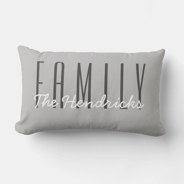 Family Name Lumbar Pillow (Front)