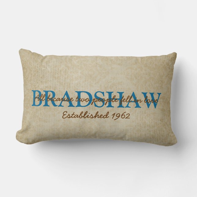 Family Name Lumbar Pillow (Front)