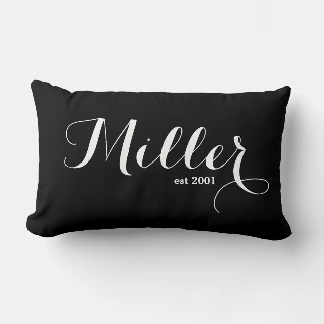 Family Name Lumbar Pillow - Miller (Front)
