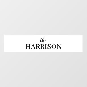 Family Name Modern Minimal Monogram Design Wall Decal