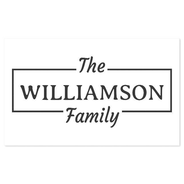 Family Name Modern Simple  Self-inking Stamp (Design)