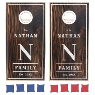 Family Name Monogram Cornhole Set
