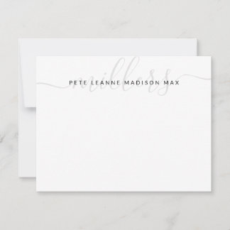 Family Name Monogram Note Card