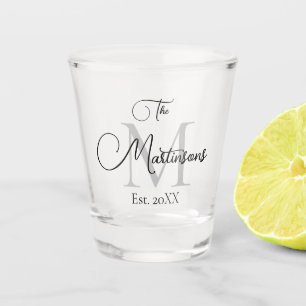 Family Name Monogram Personalized Shot Glass