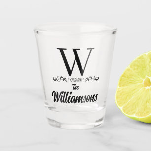 Family Name Monogram Shot Glass