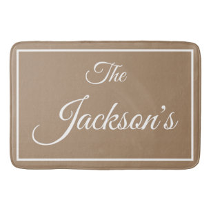 Family name personalized bath mat