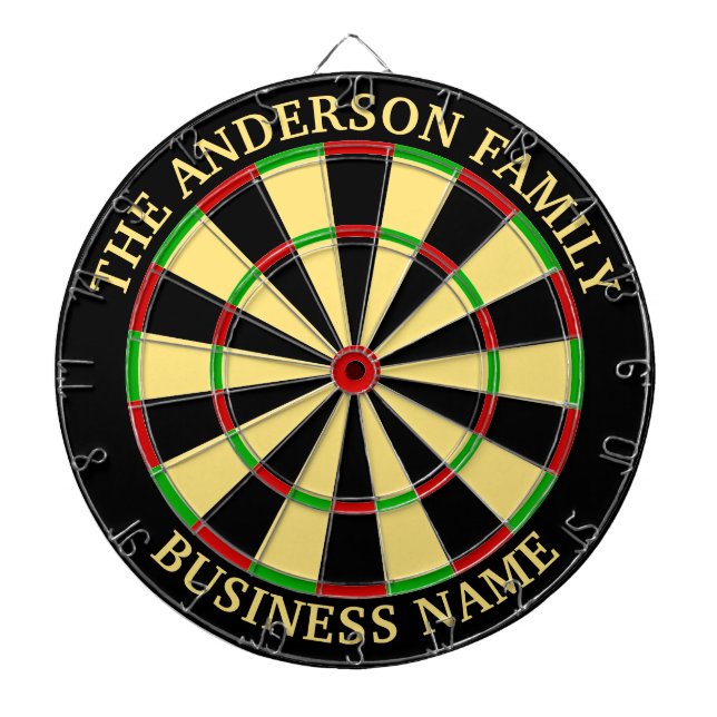 Family Name Personalized Blue Dartboard (Front)
