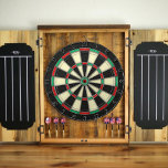 Family Name Personalized Blue Dartboard<br><div class="desc">A dartboard is a popular recreational and competitive game that provides hours of fun for players of all ages and skill levels. Typically made from sisal fibers, cork, or electronic components, dartboards are designed to withstand the impact of darts while offering precise scoring zones. Standard dartboards feature a circular design...</div>