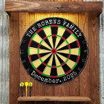 Family Name Personalized  Dartboard<br><div class="desc">A dartboard is a popular recreational and competitive game that provides hours of fun for players of all ages and skill levels. Typically made from sisal fibers, cork, or electronic components, dartboards are designed to withstand the impact of darts while offering precise scoring zones. Standard dartboards feature a circular design...</div>