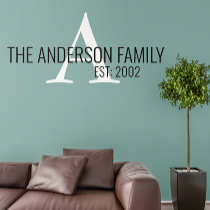 Family Name Personalized Monogram  Wall Decal