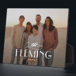 Family Name Personalized Photo Desktop Plaque<br><div class="desc">Simply personalize with your text and photo(s) and create a one-of-a-kind gift for yourself or someone you love! Background color can be changed to any color of your choice!</div>