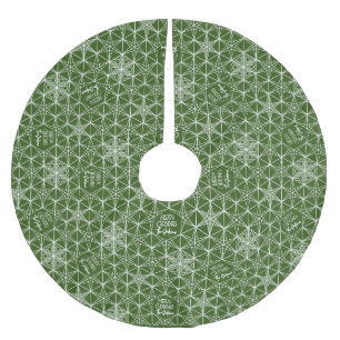 Family name Personalized Snowflake Tree Skirt