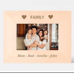 Family Name Personalized wooden picture frame 