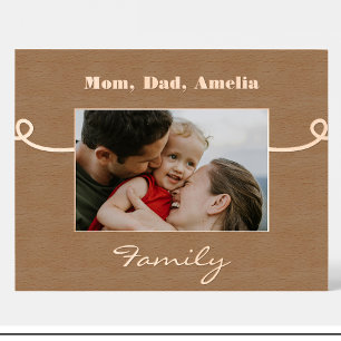 Family Name Personalized wooden picture frame Engraved Frames
