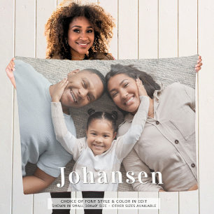 Family Name Photo Simple Fleece Blanket