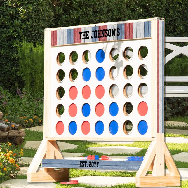 Family Name Red White and Blue Backyard Party Fast Four (Creator Uploaded)