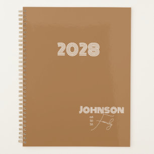 Family Name Retro Typography Planner