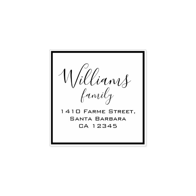 family name return address rubber stamp (Imprint)
